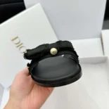 Dior Women Adiorable Slide Black Fringed Grosgrain KCO282GGN