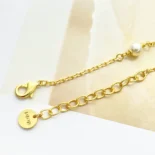 Dior Women Bloom in Dior Bracelet Gold-Finish Metal with White Resin Pearls and Silver-Tone Crystals
