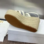 Dior Women D-Club Wedge Sandal White Calfskin KCO346CFY