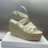 Dior Women D-Club Wedge Sandal White Calfskin KCO346CFY