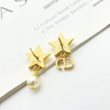 Dior Women Lucky Dior Earrings Gold-Finish Metal E3903WOMRS