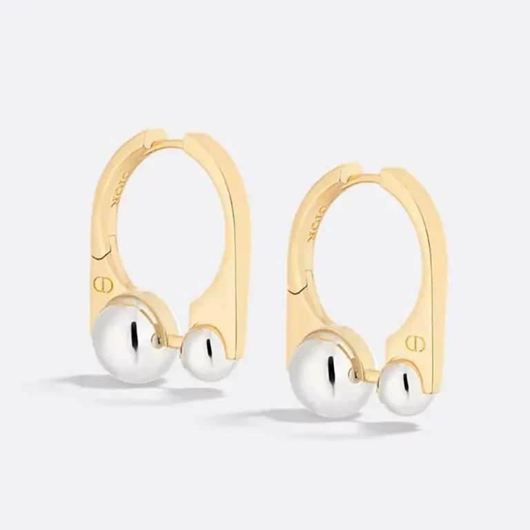 Dior Women Medium Dior Tribales New Look Earrings Gold-Finish and Silver-Finish Metal