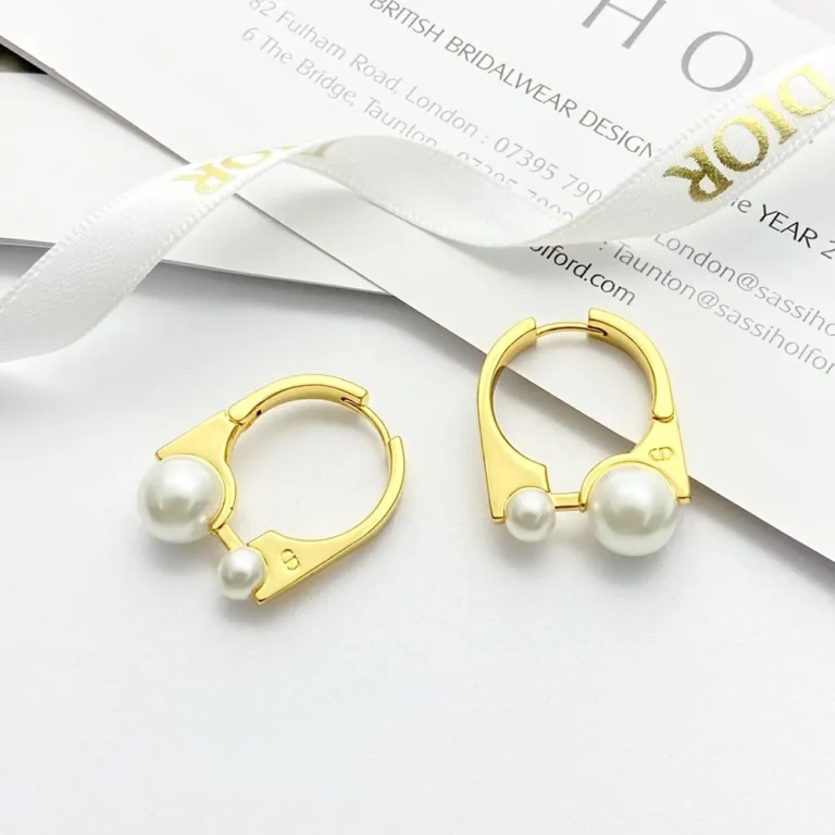 Dior Women Medium Dior Tribales New Look Earrings Gold-Finish and Silver-Finish Metal