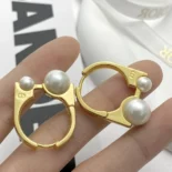 Dior Women Medium Dior Tribales New Look Earrings Gold-Finish and Silver-Finish Metal
