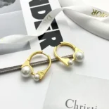 Dior Women Medium Dior Tribales New Look Earrings Gold-Finish and Silver-Finish Metal