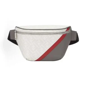 Fendi Men Diagonal Belt Bag Leather-White