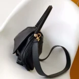 Fendi Women Mamma Baguette Medium Black Nappa Leather Bag