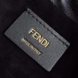 Fendi Women Mamma Baguette Medium Black Nappa Leather Bag