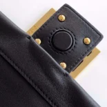 Fendi Women Mamma Baguette Medium Black Nappa Leather Bag