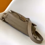 Fendi Women Mamma Baguette Medium Dove Gray Nappa Leather Bag