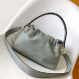 Fendi Women Mamma Baguette Medium Matcha Green Nappa Leather Bag