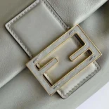 Fendi Women Mamma Baguette Medium Matcha Green Nappa Leather Bag