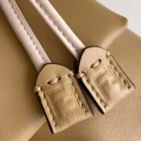 Fendi Women Mamma Baguette Medium Pale Brown Nappa Leather Bag