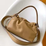 Fendi Women Mamma Baguette Medium Pale Brown Nappa Leather Bag
