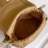 Fendi Women Mamma Baguette Medium Pale Brown Nappa Leather Bag