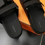 Hermes Unisex Chypre Sandal-Black H222100Zv02340
