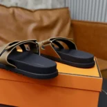 Hermes Unisex Chypre Sandal-Dark Brown H222857ZHX3415