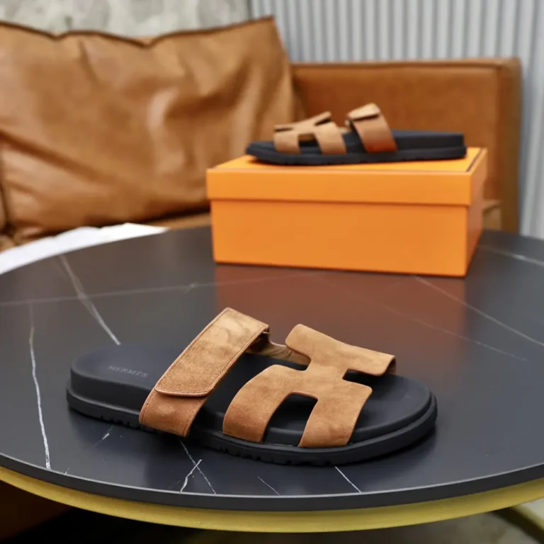 Hermes Unisex Chypre sandal-Brown H222856ZHE5415