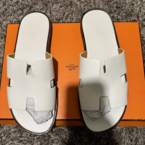 Hermes Unisex Izmir Sandal-White H041141ZH02390