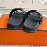 Hermes Unisex Jackson Sandal-Black H252942Z