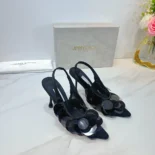 Jimmy Choo Women Isa 95 Black Mesh Paillette Pumps ISA95HBQ