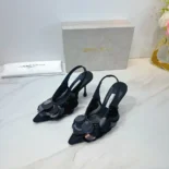 Jimmy Choo Women Isa 95 Black Mesh Paillette Pumps ISA95HBQ
