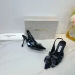 Jimmy Choo Women Isa 95 Black Mesh Paillette Pumps ISA95HBQ