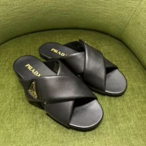 Prada Women Nappa Leather Slides-Black 1XX713ZHP
