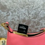 Fendi Women Nano Fendigraphy Pink Leather Charm