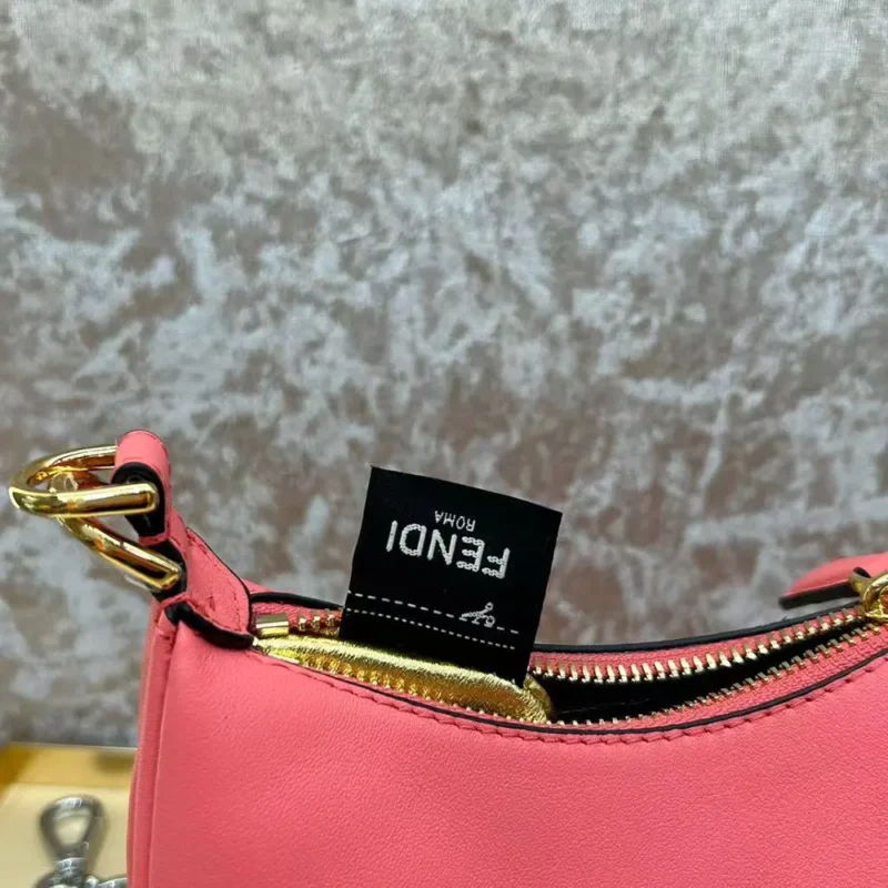 Fendi Women Nano Fendigraphy Pink Leather Charm